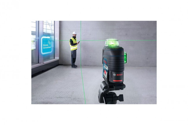Лазерный уровень Bosch  GLL 3-80 CG + BM 1 + GBA 12V + L-Boxx (0.601.063.T00)
