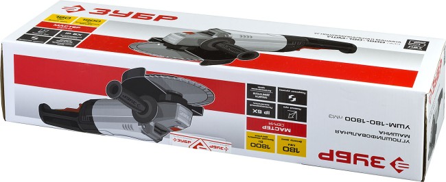 Угловая шлифмашина УШМ-180-1800 ПМ3 ЗУБР Угловая шлифмашина УШМ-180-1800 ПМ3 ЗУБР