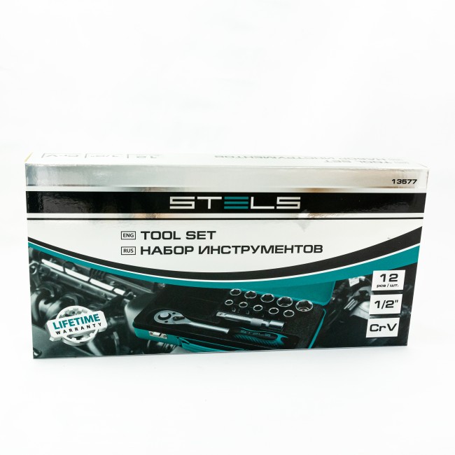Набор торцевых головок 1/2, 12 предметов Stels