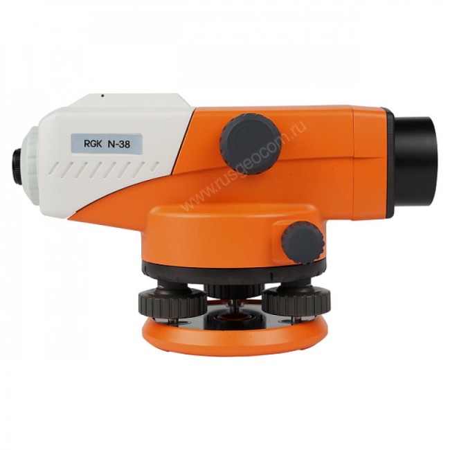 Комплект оптический нивелир RGK N-38 с поверкой + штатив S6-N + рейка AMO S4