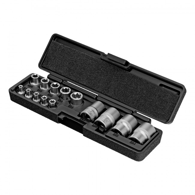 Набор головок Torx 1/4, 3/8, 1/2, 14 предметов Stels