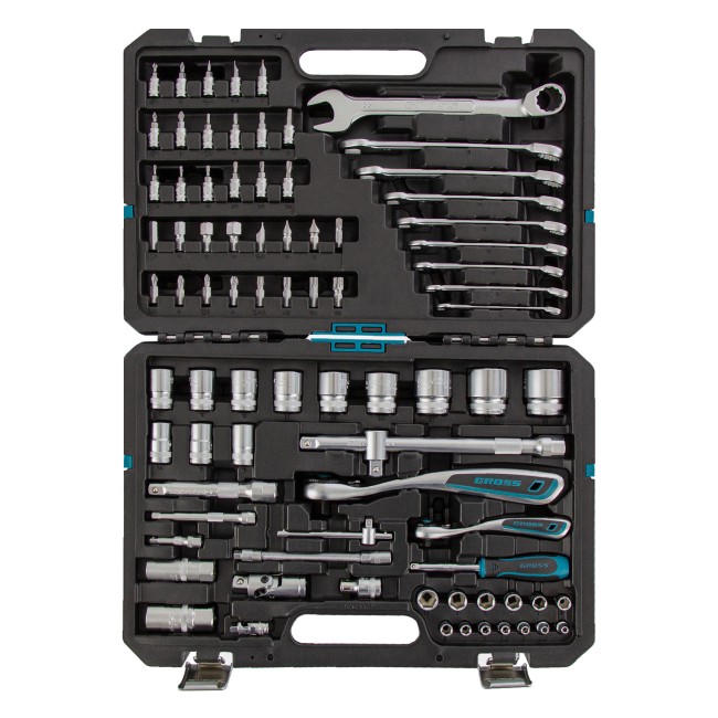 Набор инструментов 1/4", 1/2", CrV 82 предмета Gross