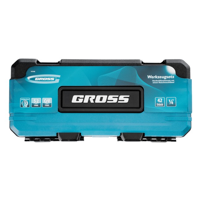 Набор инструментов 1/4", CrV 42 предмета Gross