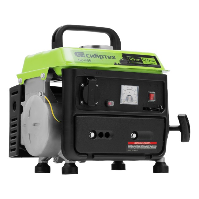 Генератор бензиновый БС-950, 0.8 кВт Сибртех