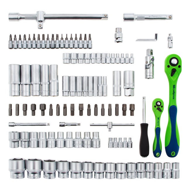 Набор инструментов 1/2", 1/4" CrV 108 предметов Сибртех