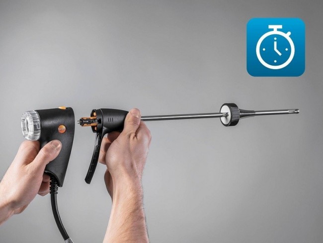 Комплект Testo 300 Longlife - анализатор дымовых газов (O2, СО с H2-компенсацией  до 8 000 ppm, NO)