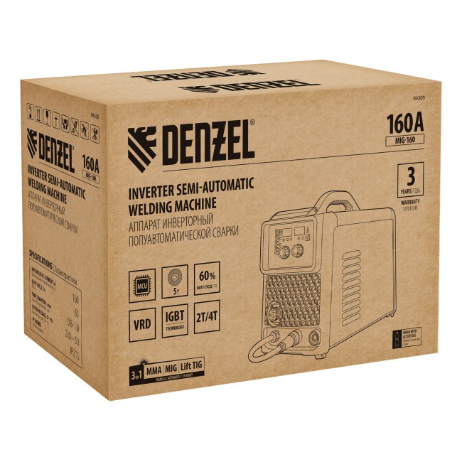 Сварочный аппарат инвертор  MIG-160 Denzel Сварочный аппарат инвертор  MIG-160 Denzel
