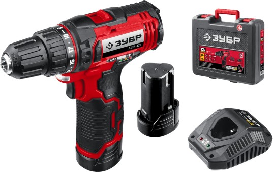 Дрель-шуруповерт ДШЛ-125-22 ЗУБР 2 АКБ