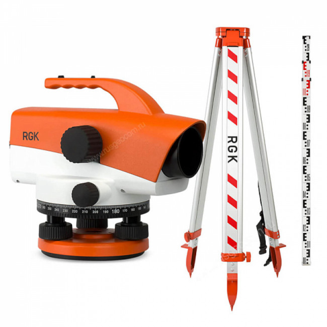 Комплект оптический нивелир RGK C-32 + штатив S6-N + рейка RGK TS-7 Комплект оптический нивелир RGK C-32 + штатив S6-N + рейка RGK TS-7