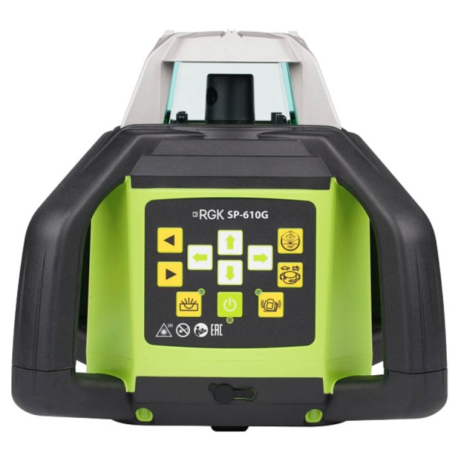 Комплект: ротационный нивелир RGK SP-610G + элевационный штатив RGK SH-170 Комплект: ротационный нивелир RGK SP-610G + элевационный штатив RGK SH-170