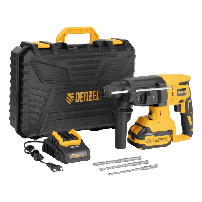 Перфоратор аккумуляторный RHH-BL-20-28, 3 Дж Denzel