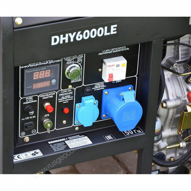 Дизельный генератор Hyundai DHY 6000LE