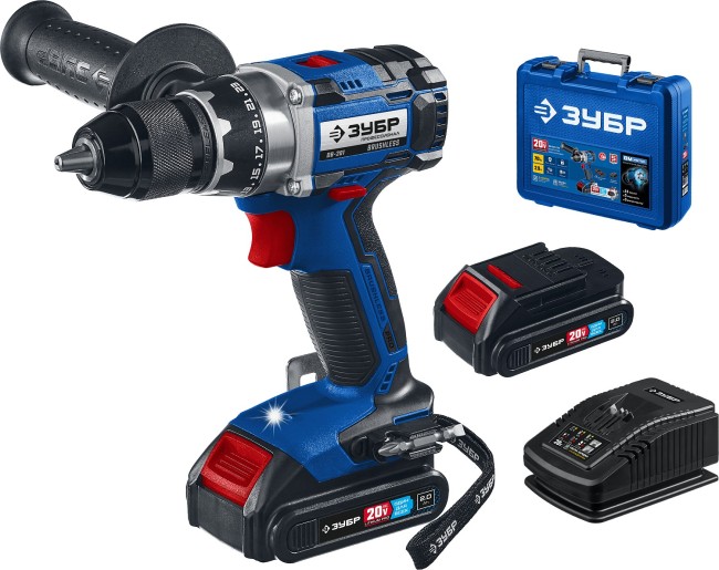 Дрель-шуруповерт бесщеточная DB-201-22 ЗУБР 2 АКБ