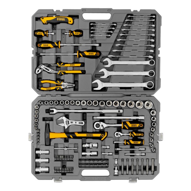 Набор инструментов 1/2", 1/4" 122 предмета Denzel