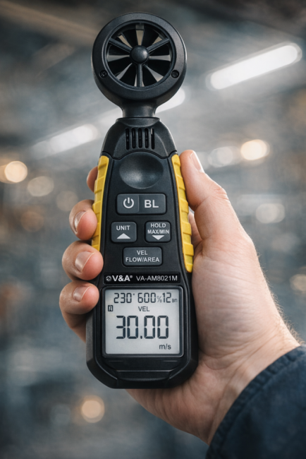 Анемометр с измерением расхода воздуха VA-AM8021M с поверкой Анемометр с измерением расхода воздуха VA-AM8021M с поверкой