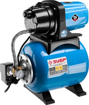 Автоматическая насосная станция, чугунный корпус НАС-М3-1200-Ч ЗУБР 1200 Вт, бак 20 л