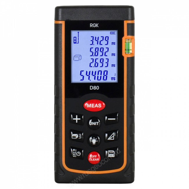 Лазерный дальномер RGK D80 (с поверкой)