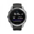 Часы Garmin Fenix 7 серебристый с графитовым силиконовым ремешком