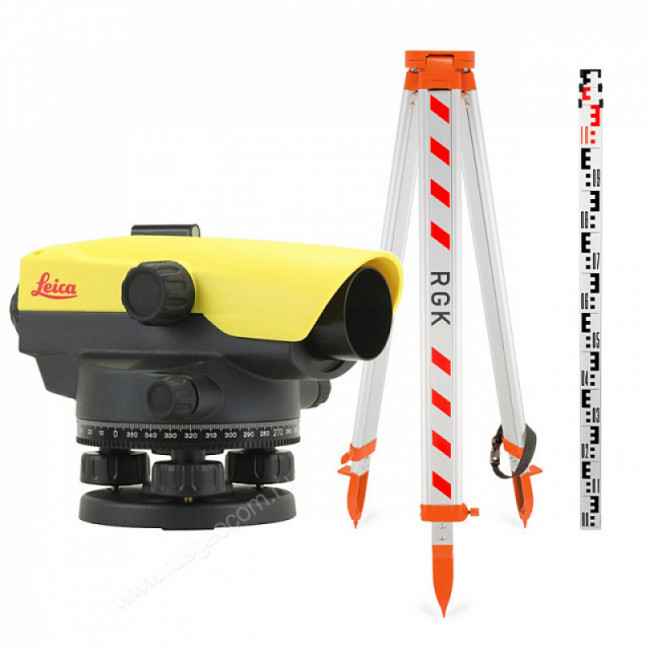 Комплект оптический нивелир Leica NA 532  с поверкой штатив рейка - 3 в 1