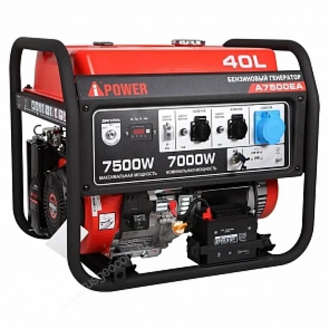 Бензиновый генератор A-iPower A7500EA + блок автозапуска A-iPower 230 В, 50 А + транспортировочный комплект A-iPower L