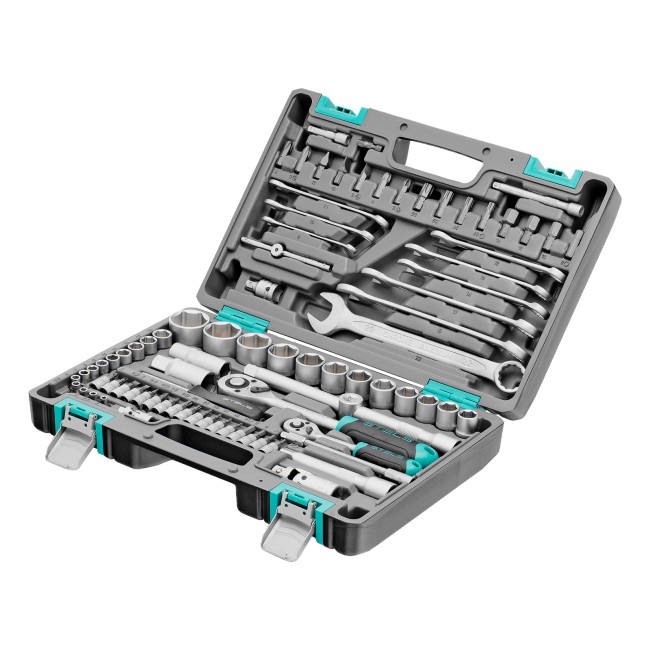 Набор инструментов 1/2", 1/4", CrV 82 предмета Stels