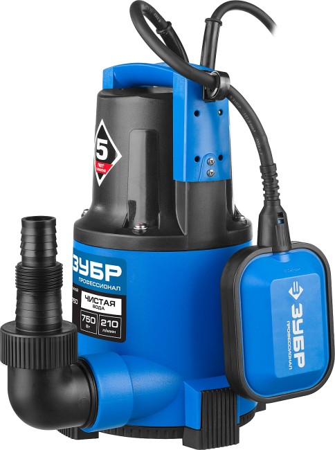 Дренажный насос с минимальным уровнем откачки Профессионал НПЧ-Т3-750 ЗУБР 750 Вт