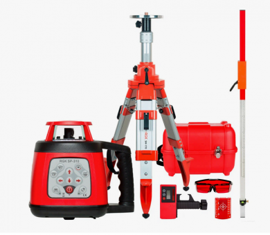 Комплект: ротационный нивелир RGK SP-310 + штатив, рейка