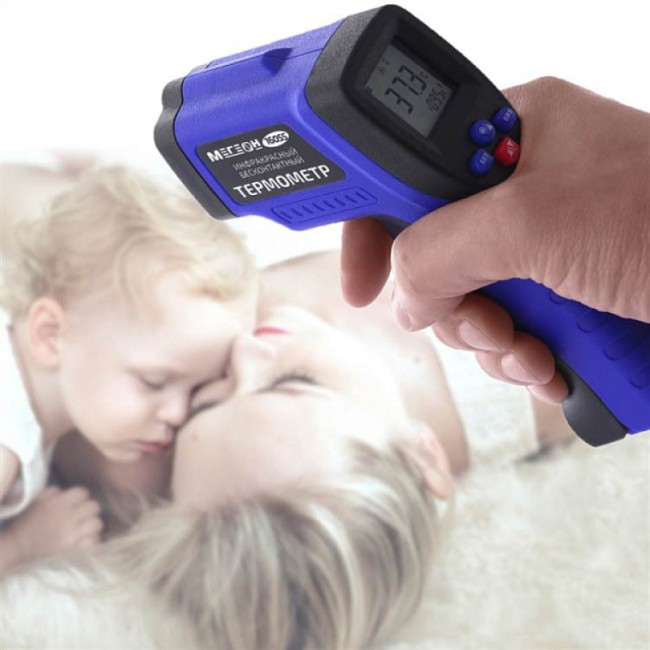 Инфракрасный термометр (пирометр) МЕГЕОН 16055 Инфракрасный термометр (пирометр) МЕГЕОН 16055
